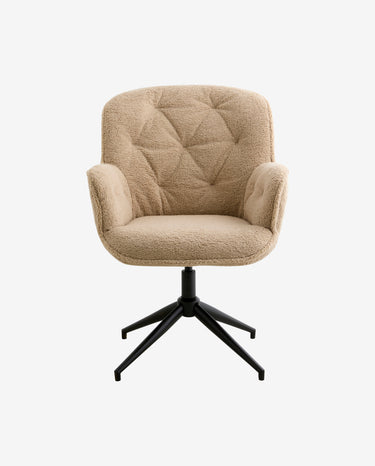 Nordal - LEA kontorstol – beige – B67 × D64 × H93 cm