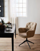 Nordal - LEA kontorstol – beige – B67 × D64 × H93 cm