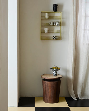 Nordal - KWANDO sidebord med travertin top - natur - Bolig og Haven