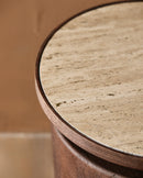 Nordal - KWANDO sidebord med travertin top - natur