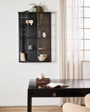 Nordal - DOWNTOWN vægskab – sort – L80 × D20 × H121 cm