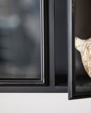 Nordal - DOWNTOWN vægskab – sort – L80 × D20 × H121 cm