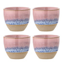 Bloomingville - Paula Kop, Multipak, Rosa, Stentøj - Ø7 × H8 cm, sæt med 4