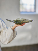 Bloomingville - Aiku Skål, Grøn, Glas - L38 × H7 × B29 cm