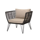 Bloomingville - Mundo Loungestol Metal Sort 72x87 cm 2 stk