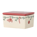 Bloomingville - Yule Smørboks, Natur, Stentøj - L12,5 × H7 × B9,5 cm
