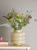 Bloomingville - Sahara Vase, Gul, Glas - Ø21,5 × H22 cm