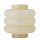 Bloomingville - Sahara Vase, Gul, Glas - Ø21,5 × H22 cm