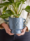 Bloomingville - Alfine Urtepotteskjuler, Blå, Stentøj - L24 × H19 × B15 cm