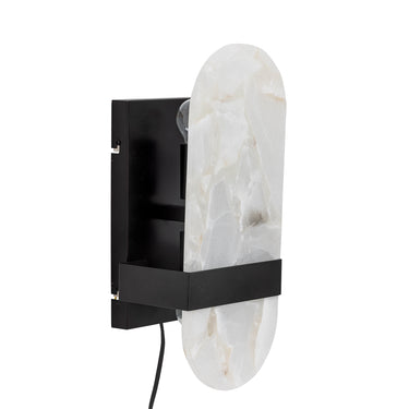Bloomingville - Taco Væglampe, Hvid, Alabast - L16 × H38 × B13 cm