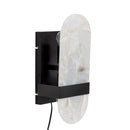 Bloomingville - Taco Væglampe, Hvid, Alabast - L16 × H38 × B13 cm