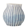 Bloomingville - Esra Vase, Blå, Stentøj - L21,5 × H22 × B13 cm
