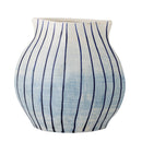 Bloomingville - Esra Vase, Blå, Stentøj - L21,5 × H22 × B13 cm
