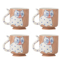 Bloomingville - Missy Krus, Multifarvet, Stentøj - Ø8,5 × H9 cm, sæt med 4