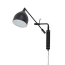Bloomingville - Lyam Væglampe, Sort, Jern - L80 × H50 × B17 cm