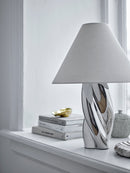 Bloomingville - Silva Bordlampe, Sølv, Stentøj - Ø35 × H49 cm