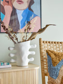 Bloomingville - Pernilla Vase, Hvid, Stentøj - L29,5 × H26 × B12,5 cm