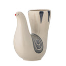 Bloomingville - Trudy Vase, Hvid, Stentøj - L19 × H19 × B7,5 cm