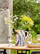 Bloomingville - Anuuk Vase, Blå, Stentøj - Ø14,5xL22 × H21 cm