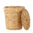 Bloomingville - Peri Kurv m/låg, Natur, Vandhyacint - Ø26 × H28 cm