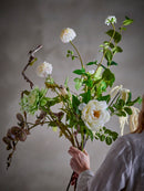 Bloomingville - Rise Buket, Hvid, Kunstige Blomster - Ø40 × H109 cm