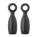 Bloomingville - Martim Salt & Peberkværn, Sort, Gummitræ - Ø6,5 × H21 cm, sæt med 2