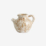 Nordal - SAMOS vase, glaseret – brun/hvid – Ø20 × H17,5 cm
