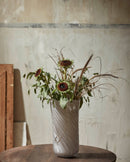Nordal - HELLE vase, glas – råhvid – B18,5 × H30 cm