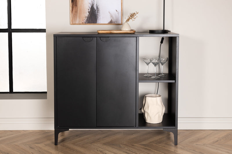 Venture Home - Piring – opbevaringsskab 110×42×100 cm – sort