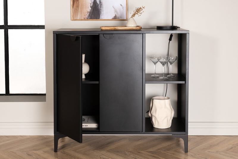 Venture Home - Piring – opbevaringsskab 110×42×100 cm – sort