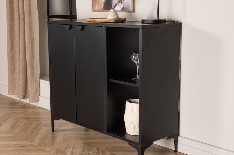 Venture Home - Piring – opbevaringsskab 110×42×100 cm – sort