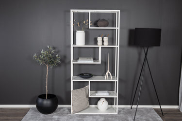 Venture Home - Staal bogreol, hvid 190 cm