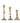 Bloomingville - Efsa Lysestage, Messing, Jern - H8 × B5/H11 × B4,5/H13 × B5 cm, sæt med 3