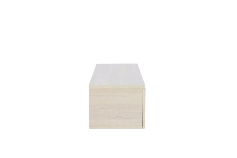 Venture Home - Nomi – TV‑bord 180×35 cm – whitewash, skuffer og åbne hylder