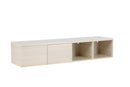 Venture Home - Nomi – TV‑bord 180×35 cm – whitewash, skuffer og åbne hylder