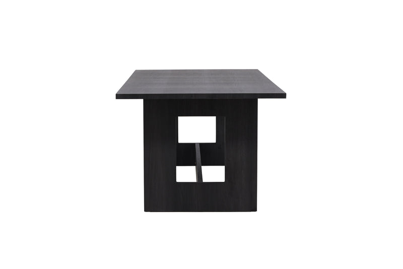 Venture Home - Milly – spisebord 100×235 cm – sort MDF, laminat træstruktur