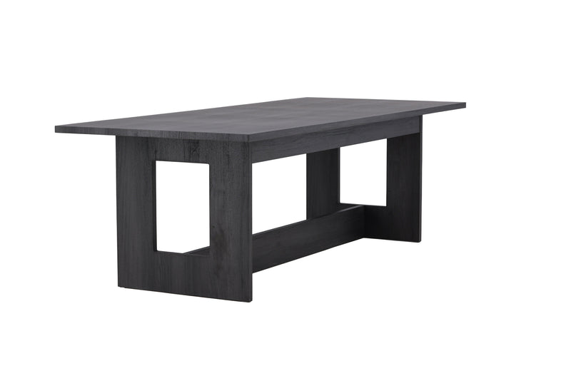 Venture Home - Milly – spisebord 100×235 cm – sort MDF, laminat træstruktur