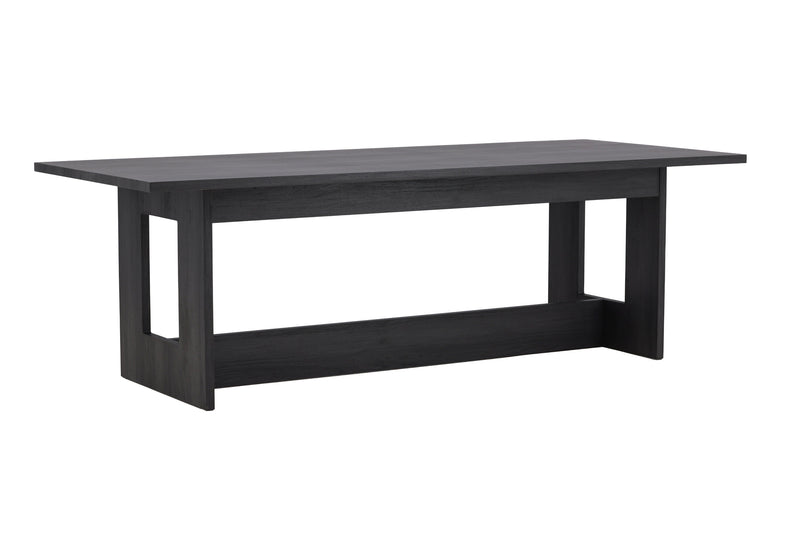 Venture Home - Milly – spisebord 100×235 cm – sort MDF, laminat træstruktur