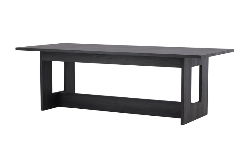 Venture Home - Milly – spisebord 100×235 cm – sort MDF, laminat træstruktur