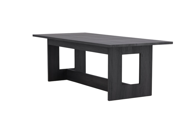 Venture Home - Milly – spisebord 100×235 cm – sort MDF, laminat træstruktur