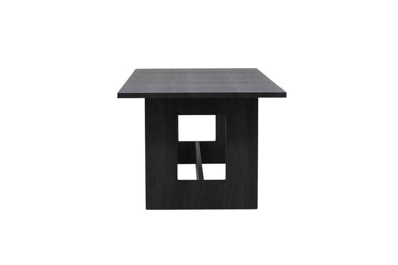 Venture Home - Milly – spisebord 100×235 cm – sort MDF, laminat træstruktur