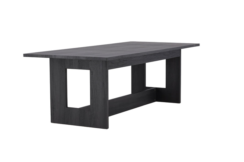 Venture Home - Milly – spisebord 100×235 cm – sort MDF, laminat træstruktur