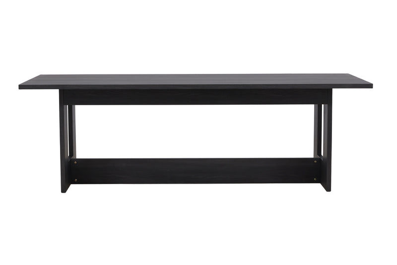 Venture Home - Milly – spisebord 100×235 cm – sort MDF, laminat træstruktur
