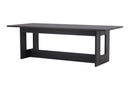 Venture Home - Milly – spisebord 100×235 cm – sort MDF, laminat træstruktur