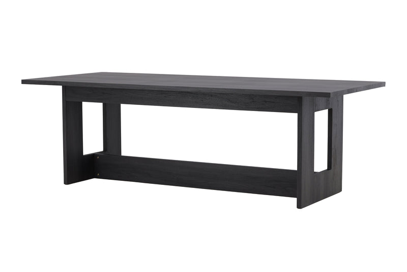 Venture Home - Milly – spisebord 100×235 cm – sort MDF, laminat træstruktur
