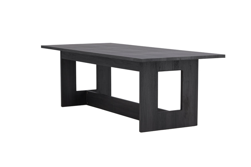 Venture Home - Milly – spisebord 100×235 cm – sort MDF, laminat træstruktur