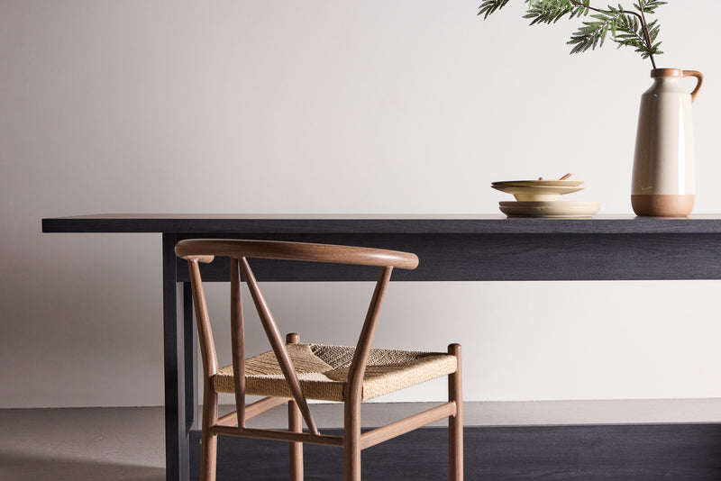 Venture Home - Milly – spisebord 100×235 cm – sort MDF, laminat træstruktur