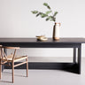 Venture Home - Milly – spisebord 100×235 cm – sort MDF, laminat træstruktur - Bolig og Haven