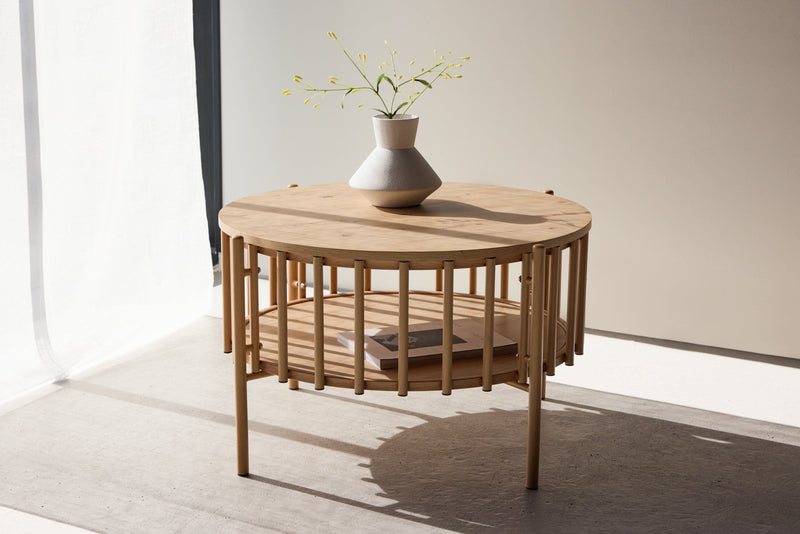 Venture Home - Rubbo Sofabord, Ø80x50 cm - mdf,natur