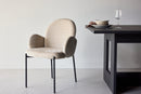 Venture Home Blom Dining Chair 2-Pack - Black Steel / Beige Fabric - Bolig og Haven